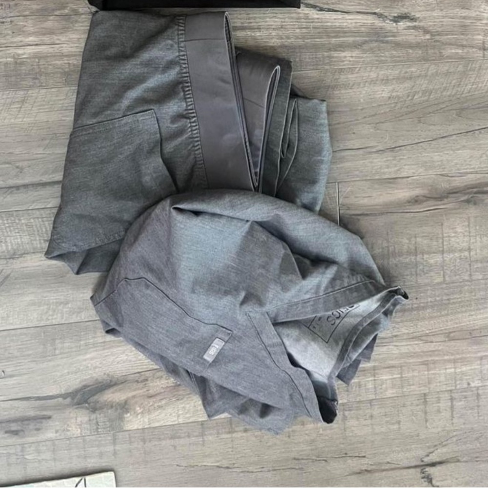 Figs scrubs small tall set grey